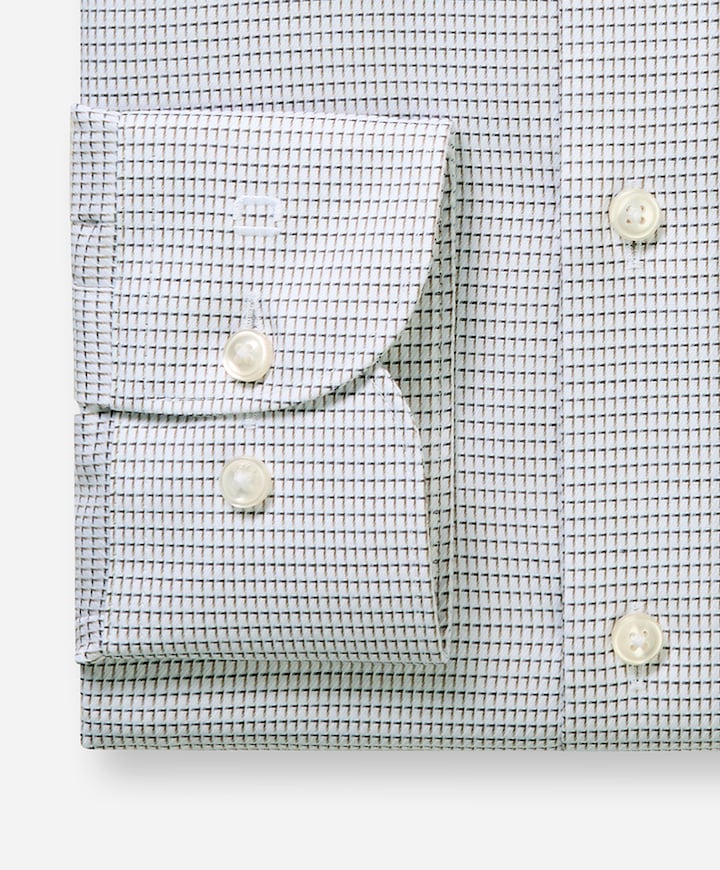 Heren overhemd lange mouw beige