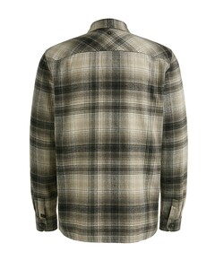 Heren overhemd lange mouw beige