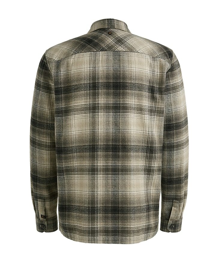 Heren overhemd lange mouw beige