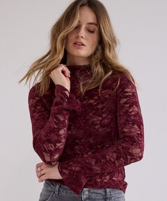 Dames longsleeve bordeaux