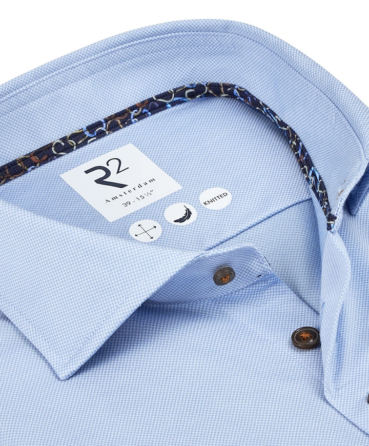 Overhemd lange mouw blauw