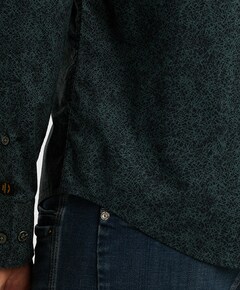 Heren overhemd lange mouw blauw