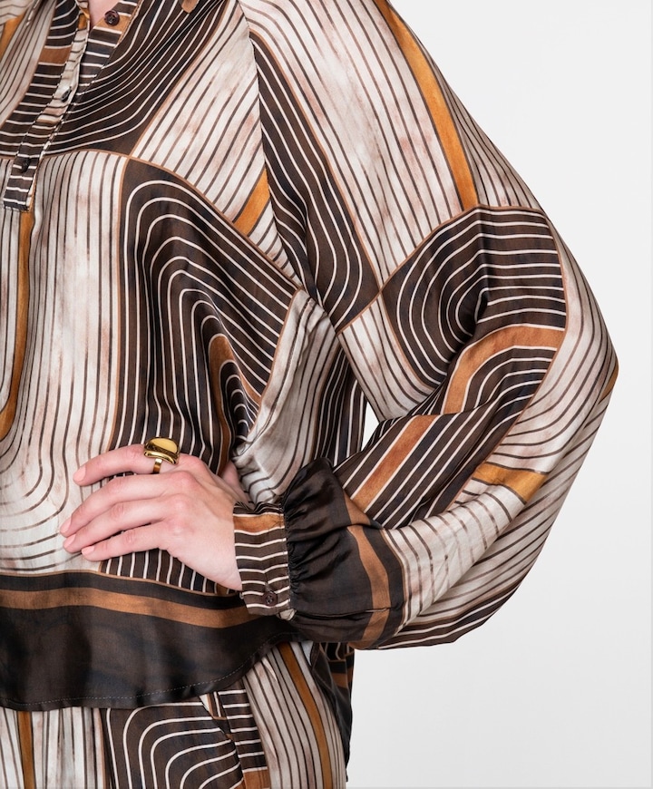 Dames blouse bruin