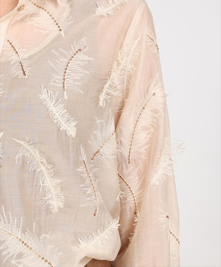 Dames blouse beige