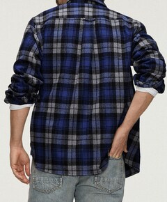 Heren overshirt blauw