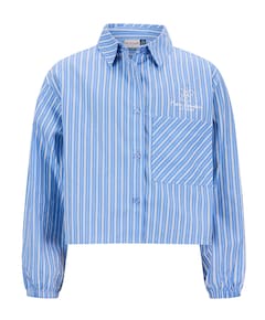 Meisjes blouse lange mouw blauw