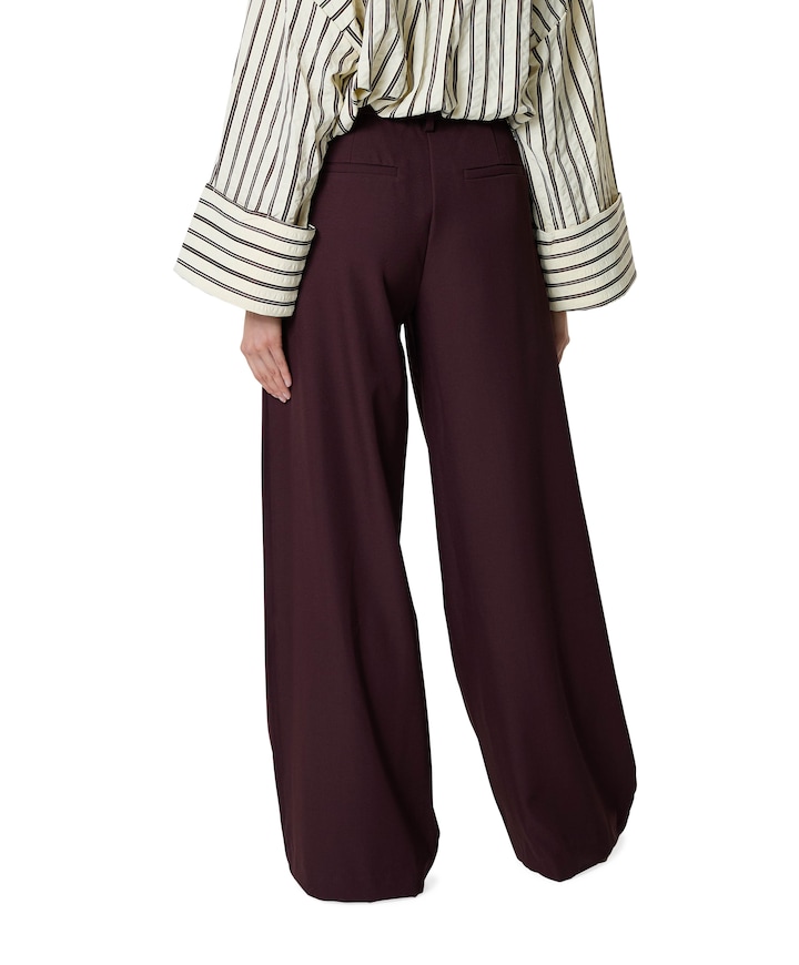 LunaCC Eyelet Wide LL dames broek bordeaux