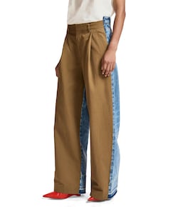Krisp Fabric Mix Jeans dames jeans beige