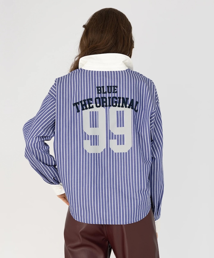 Dames blouse blauw