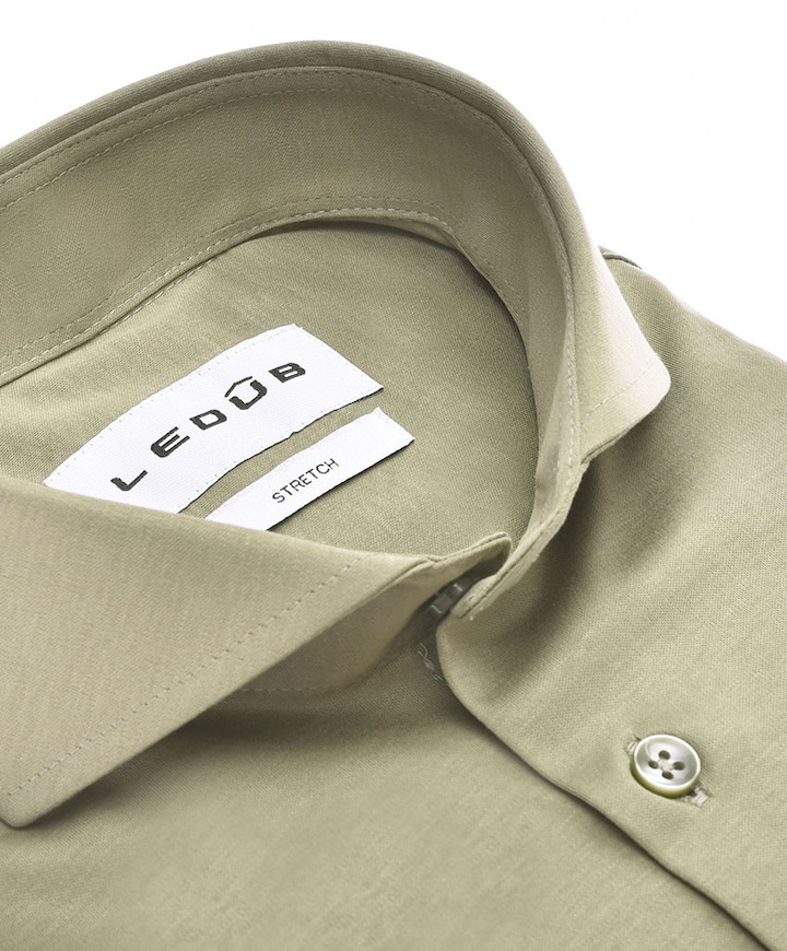 Heren overhemd extra lange mouw groen