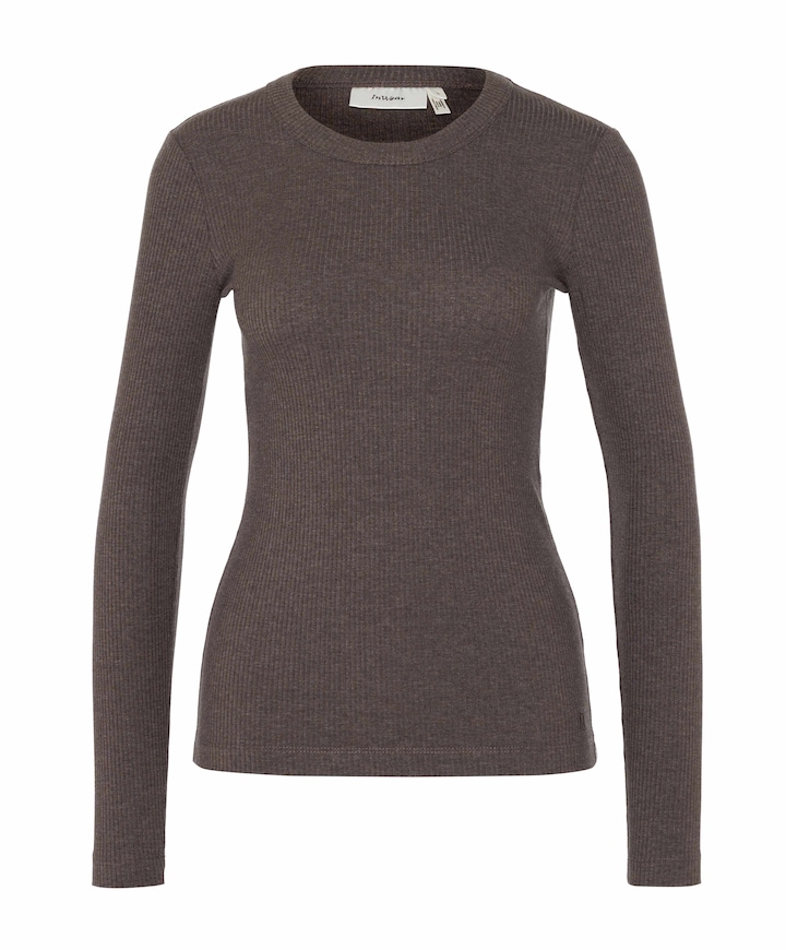 Dames longsleeve bruin