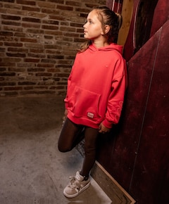 Little heart shiny legging meisjes broek bruin