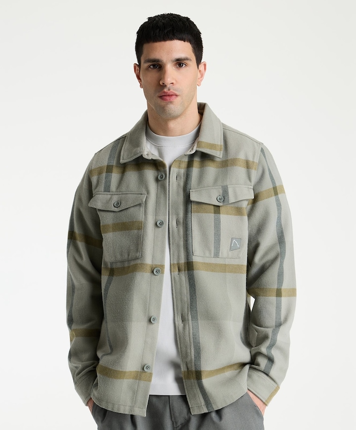 Heren overshirt groen