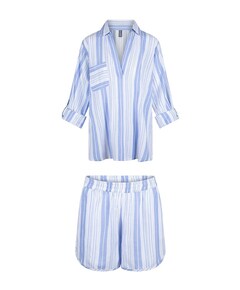 Dames shortama blauw