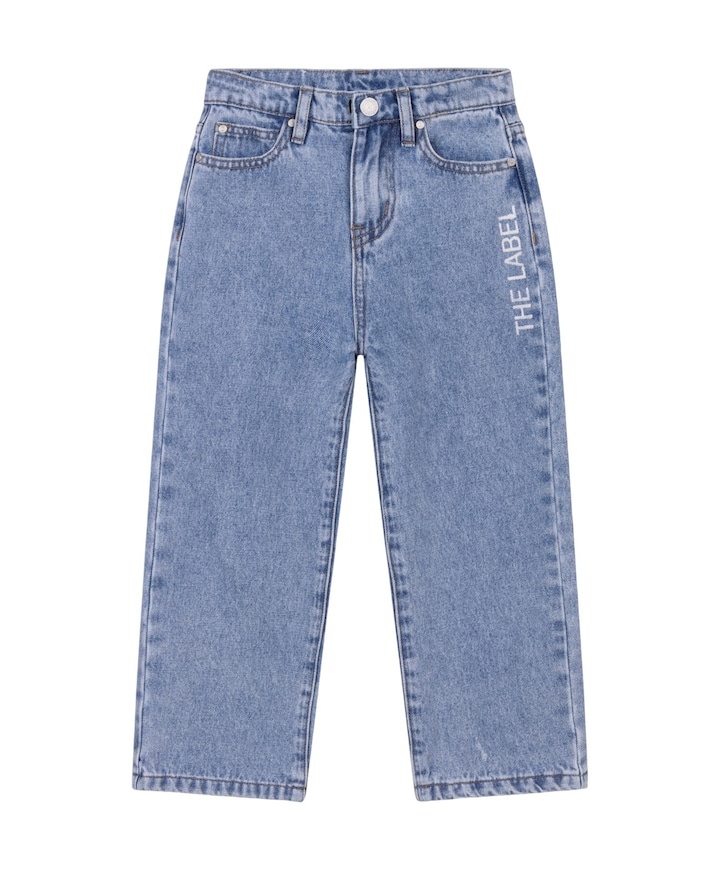 woven flowy denim meisjes jeans blauw