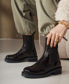 Lucia Gina dames enkellaarzen bruin