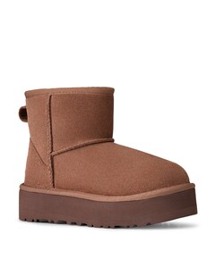 Classic mini platform meisjes enkellaarzen bruin