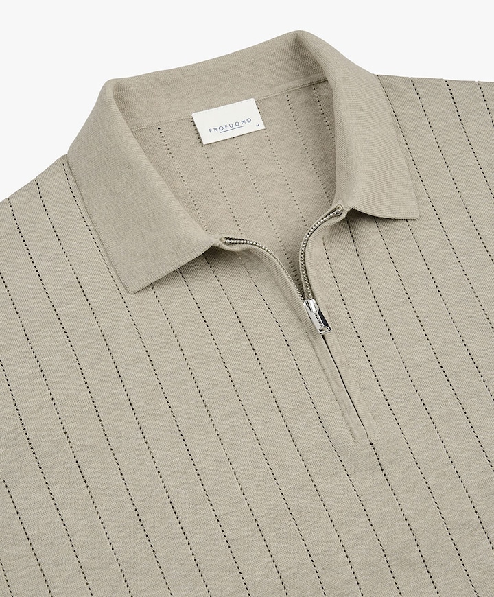 Heren polo beige