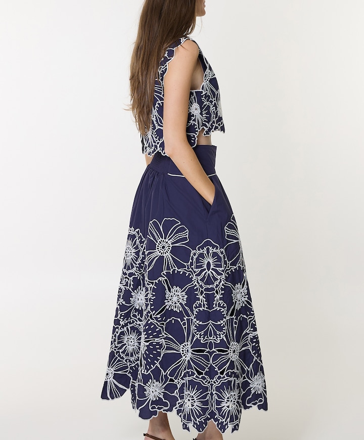 Dames rok blauw