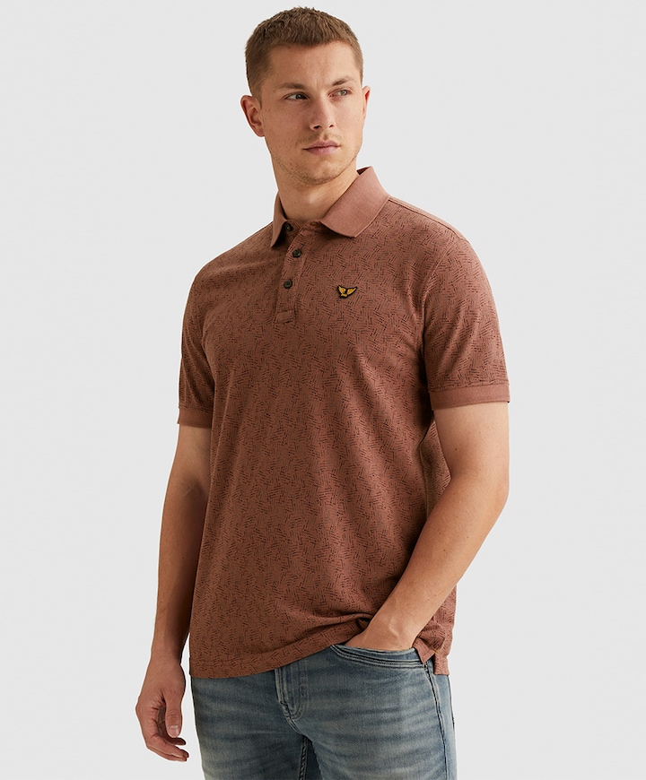 Heren polo bordeaux