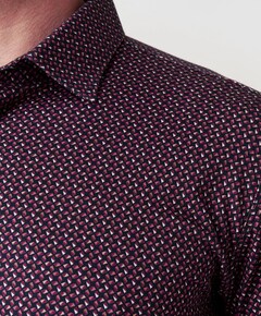 Overhemd lange mouw bordeaux