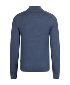Heren trui met rits blauw
