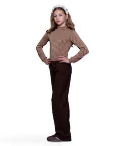 Pants comfy meisjes broek bruin