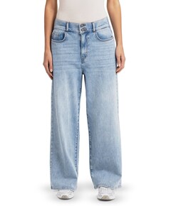 Losvallende dames jeans blauw