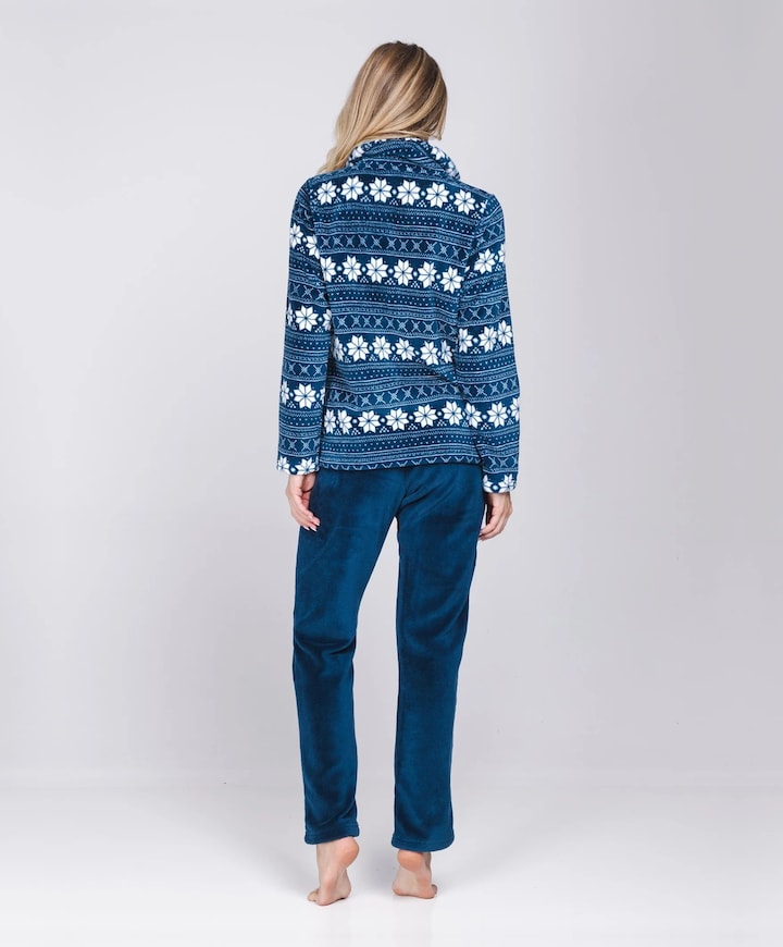 Dames huispak blauw