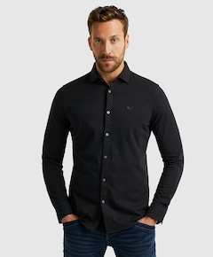 Heren overhemd lange mouw zwart
