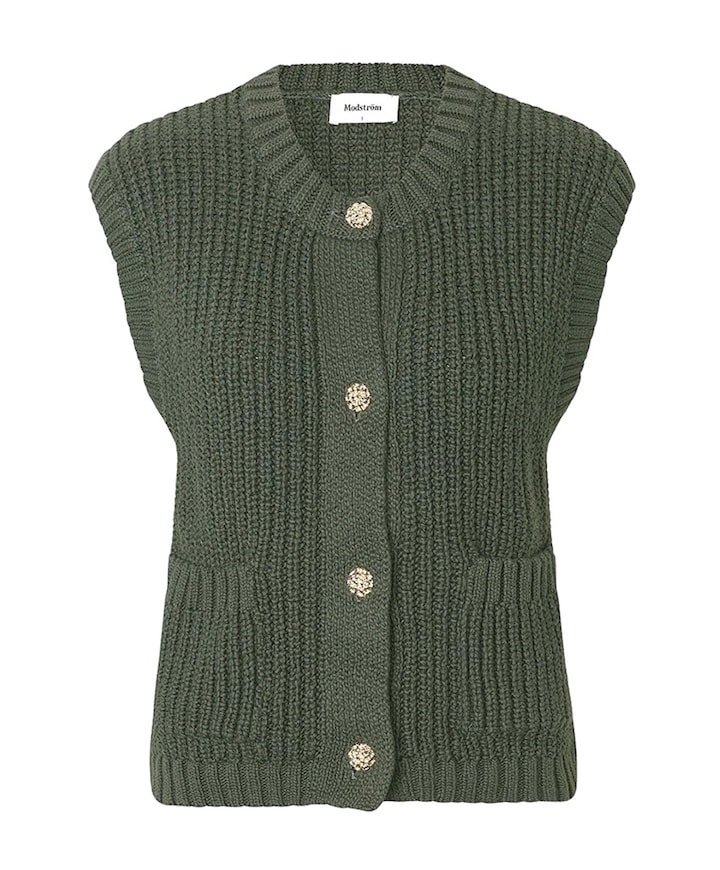 Dames gilet groen