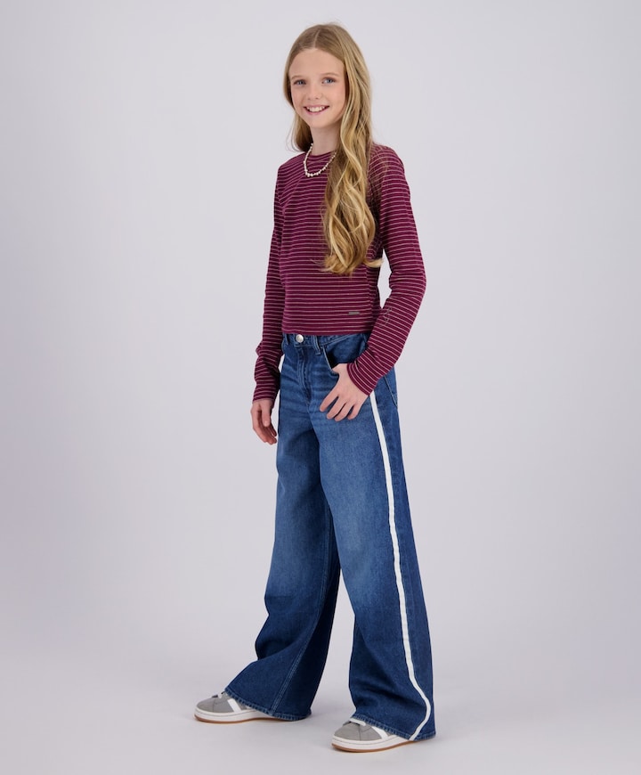 Meisjes longsleeve bordeaux