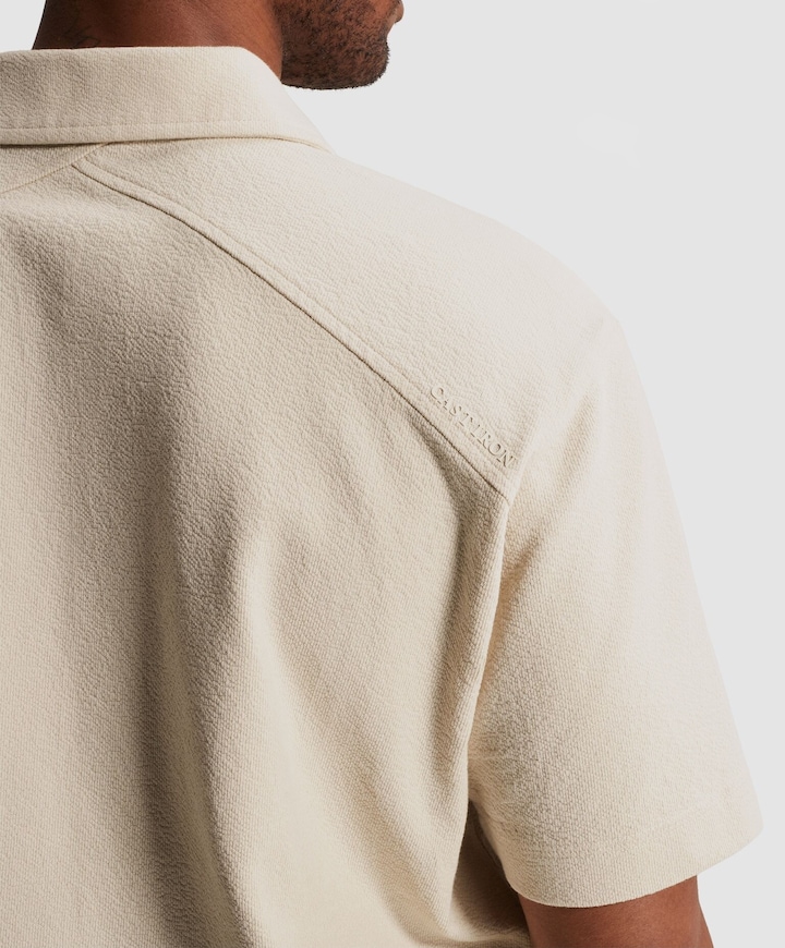 Heren polo beige