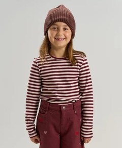 Meisjes longsleeve bordeaux