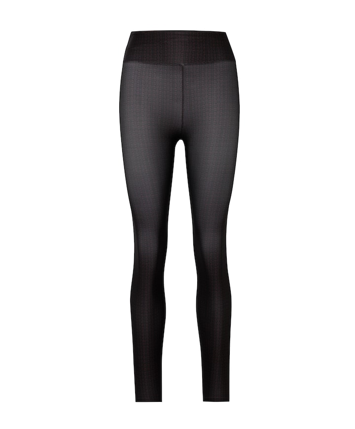 Printed High Waist Tights dames tights bruin