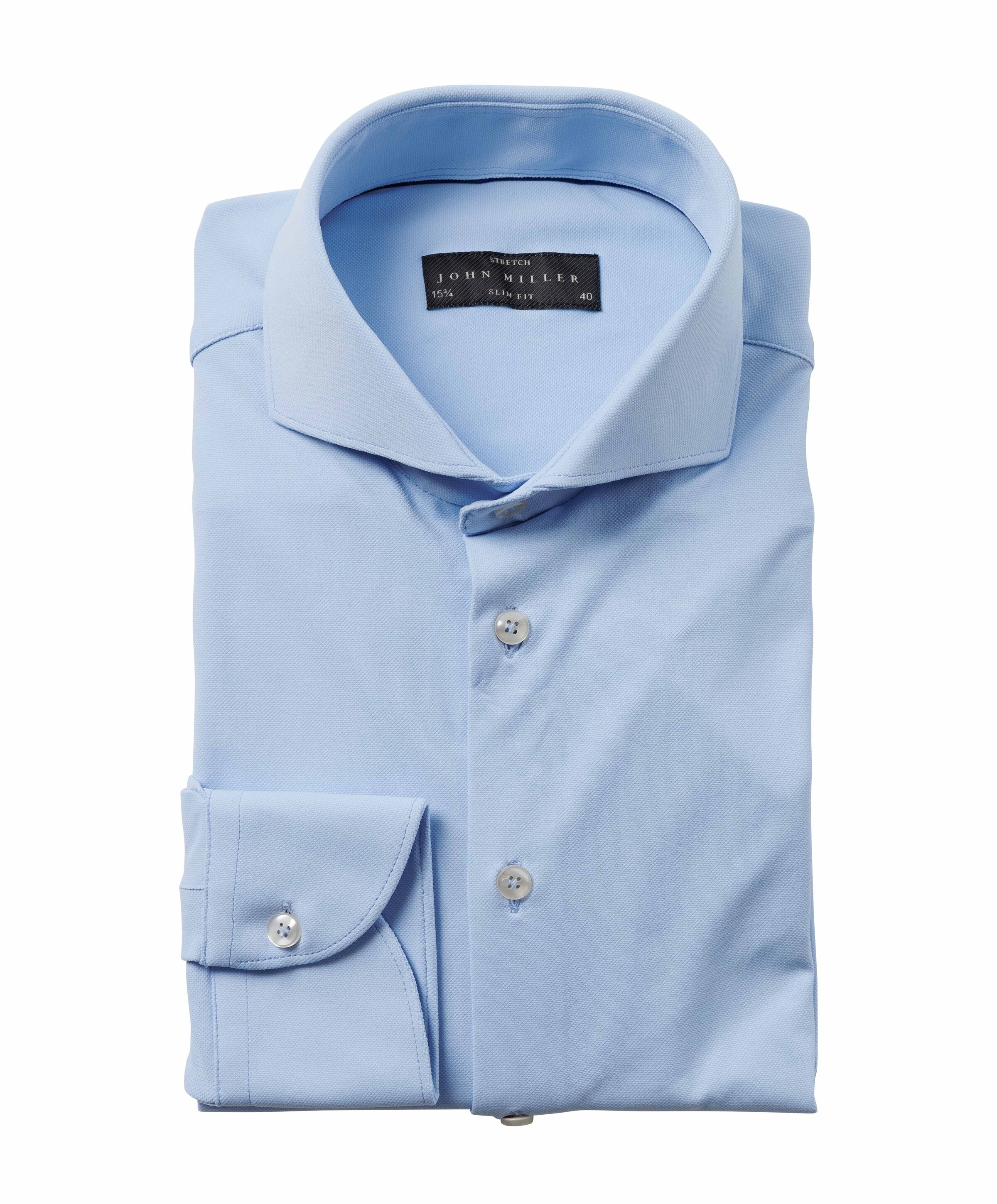 Overhemd lange mouw blauw