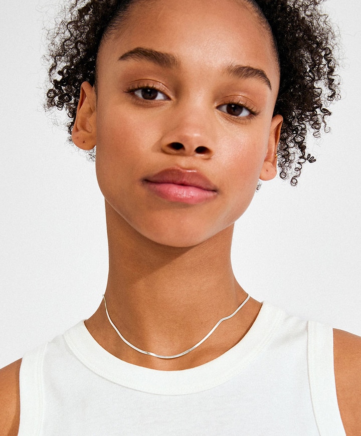 Dames ketting zilver