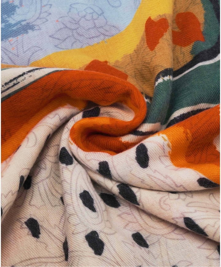 Dames sjaal multicolor