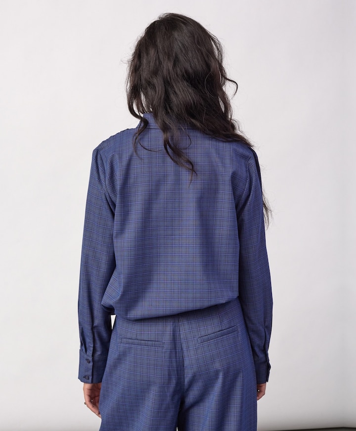 Dames blouse blauw