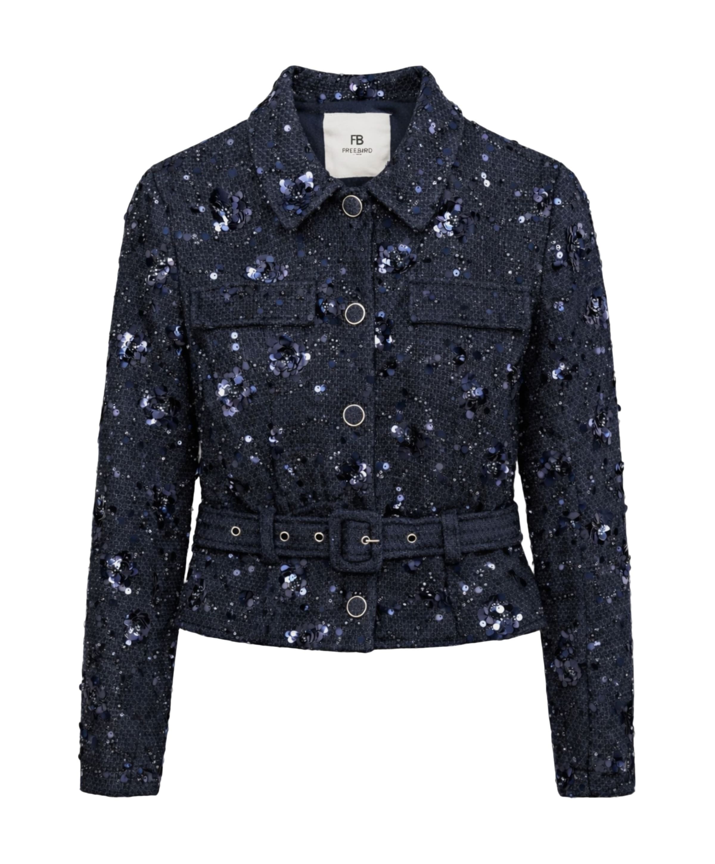 Dames jas blauw