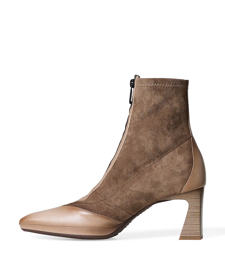 Atlanta dames enkellaarzen beige