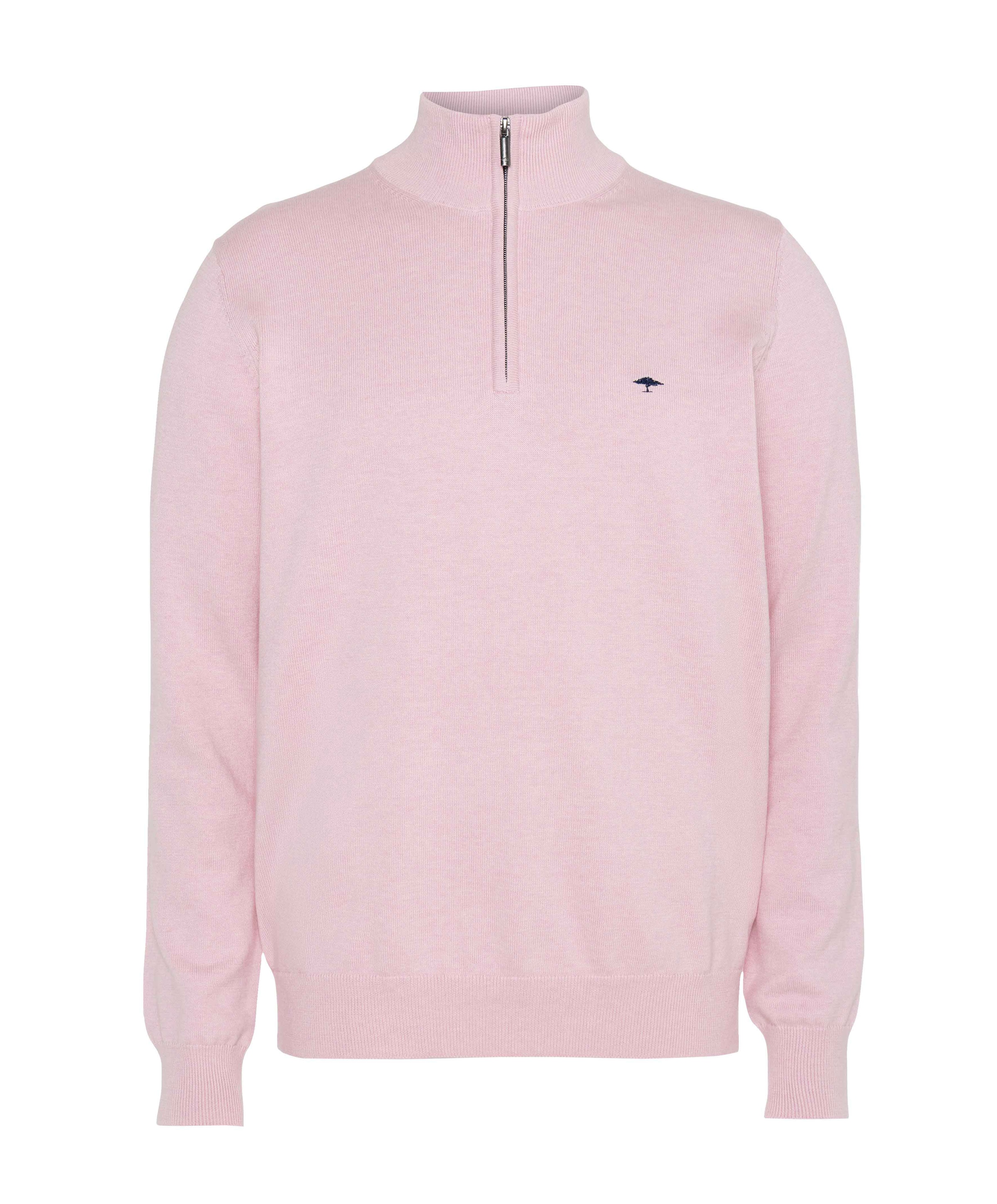 Heren trui met rits roze