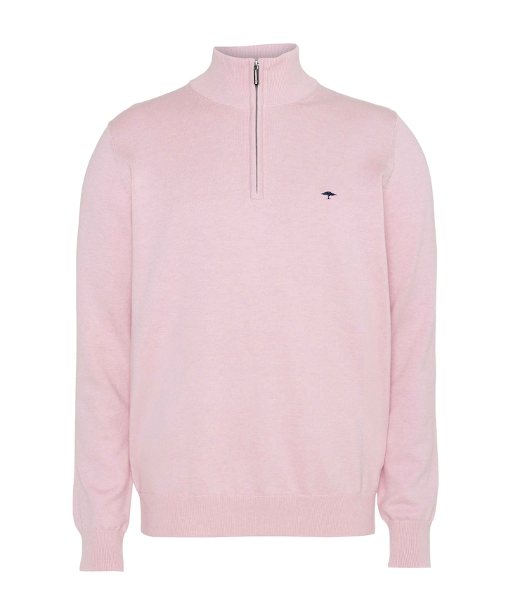 Heren trui met rits roze