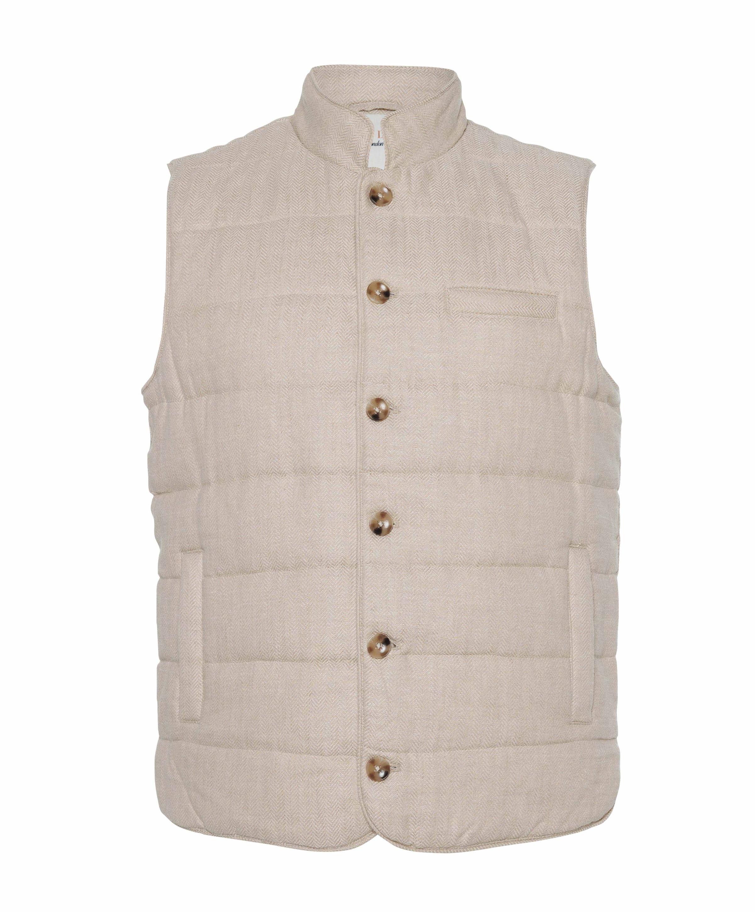 Heren bodywarmer beige