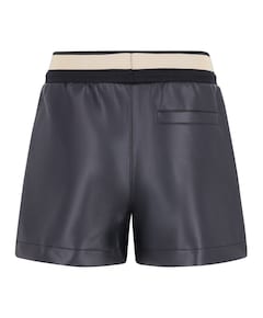 Faylinn faux leather meisjes korte broek zwart