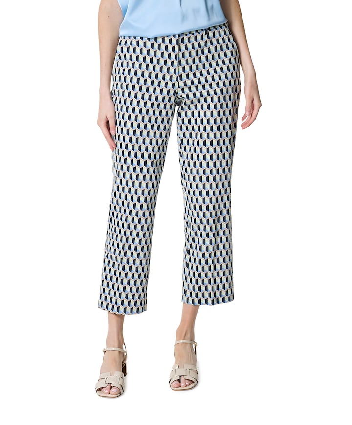 3/4 dames broek blauw