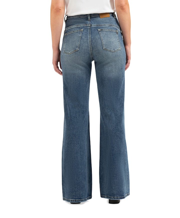 Ana Flared Without Line dames jeans blauw
