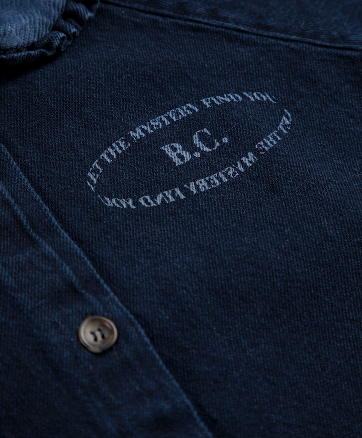 Meisjes blouse lange mouw blauw