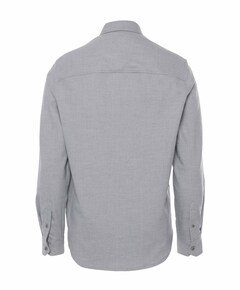 Heren overhemd lange mouw grijs