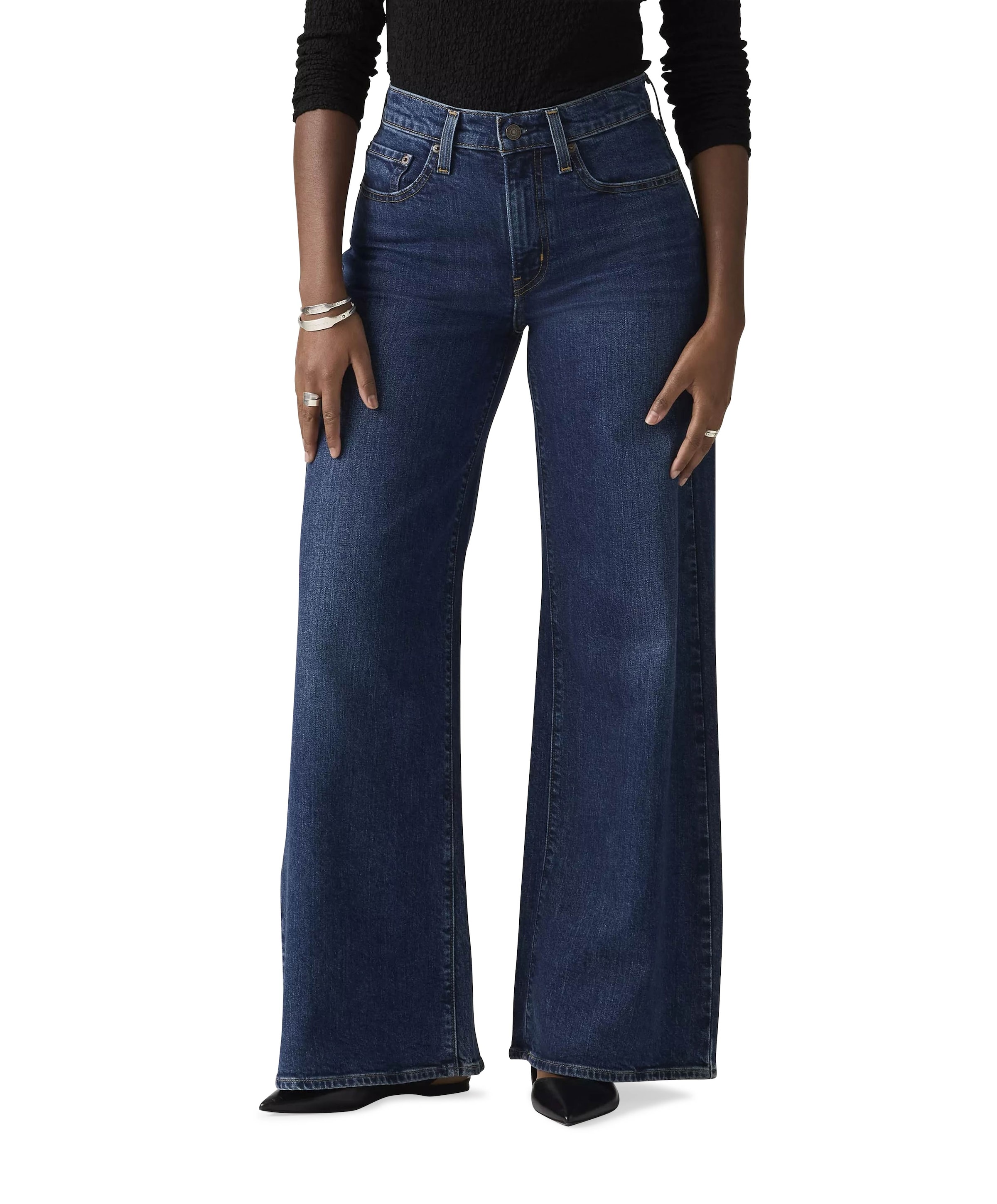 728 HR WIDE LEG WOODSTOCK WIDE LEG dames jeans blauw